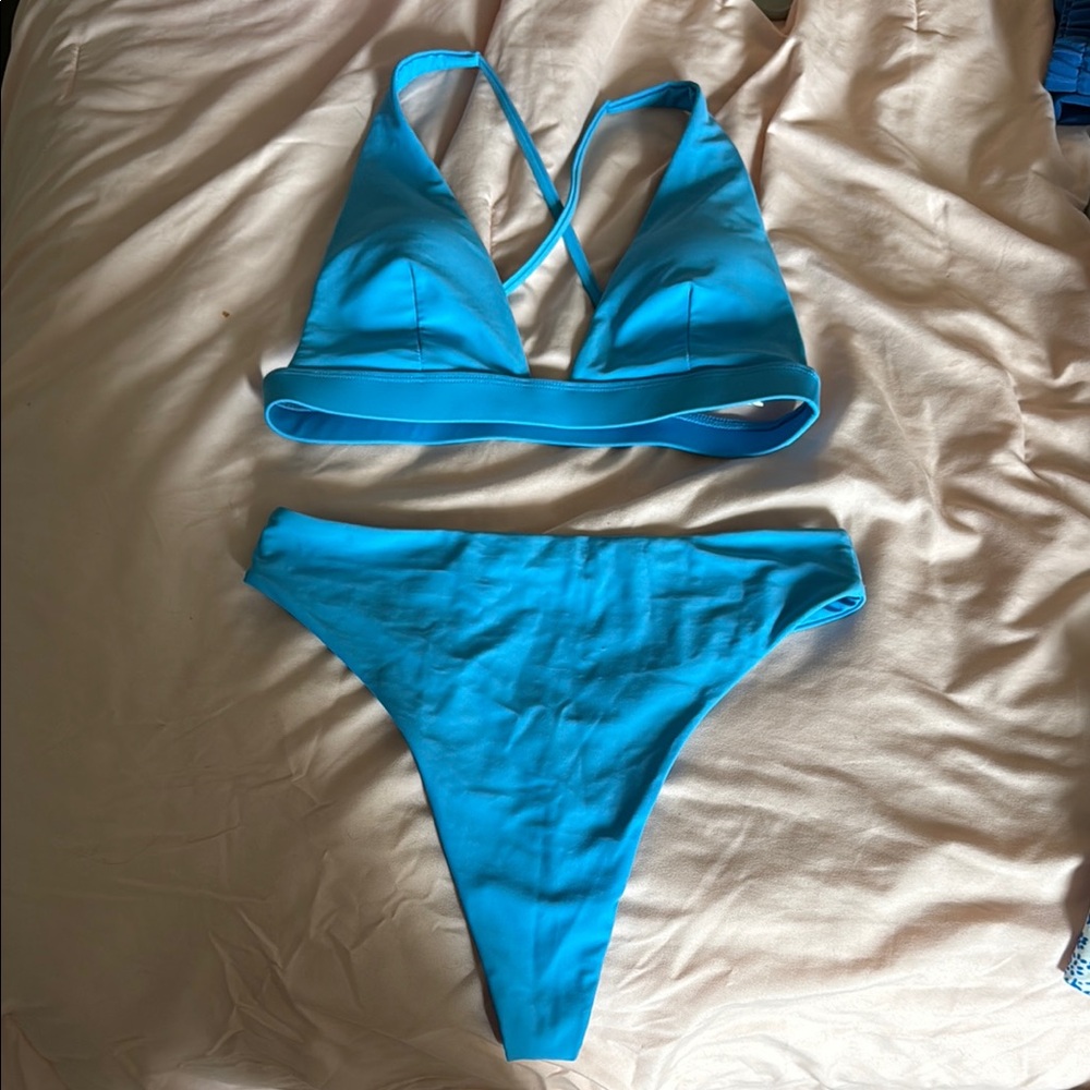 Blue Women's Swimwear Set
